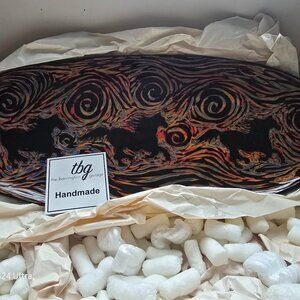Handcrafted Horse Pottery Platter - John Hutson Fine Art